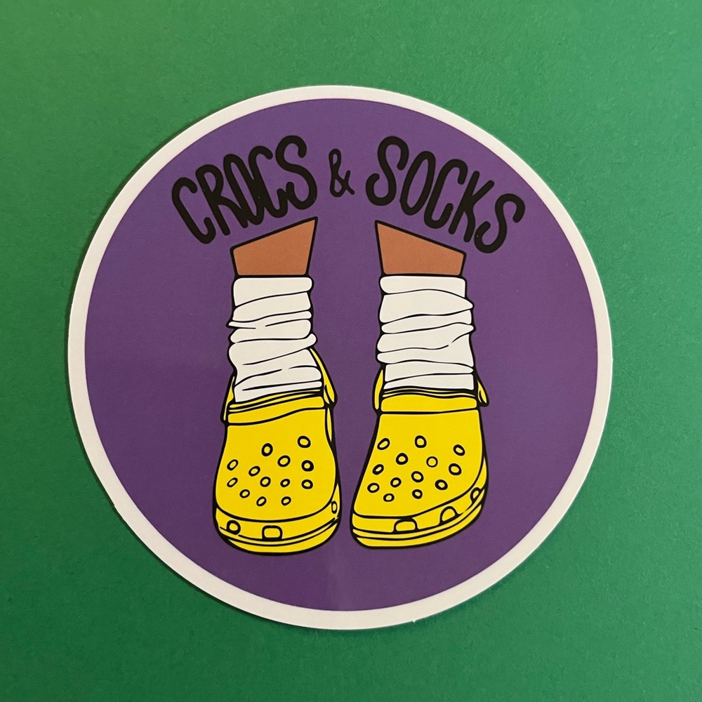 “Crocs and Socks” Sticker